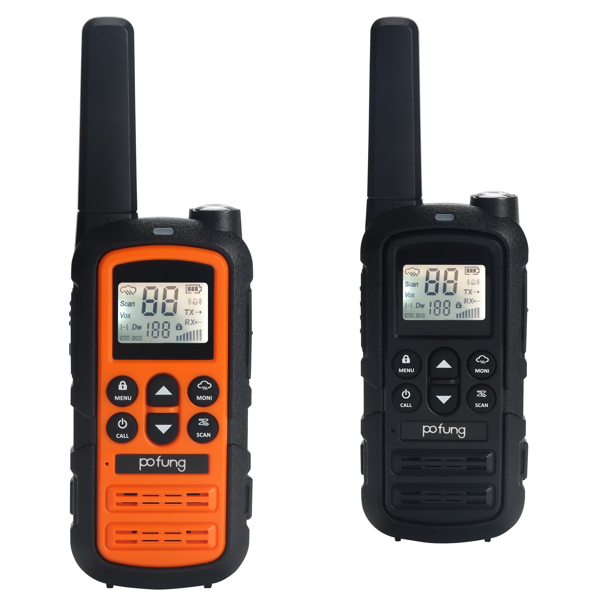 YDC Tech Pofung CT23-GF1 Walkie Talkie FRS Handheld Rechargeable 2 Way Radio 22 Channel VOX Two Way Radios(2 Pack) NOAA Built-in