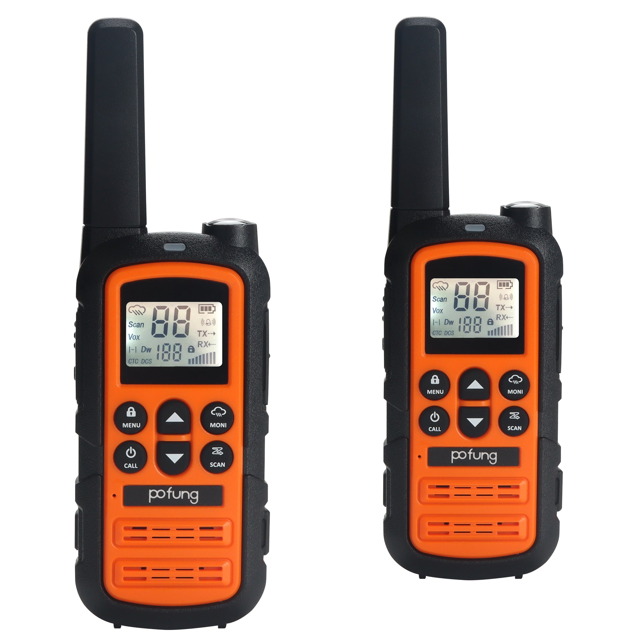 YDC Tech Pofung CT23-GF1 Walkie Talkie FRS Handheld Rechargeable 2 Way Radio 22 Channel VOX Two Way Radios(2 Pack) NOAA Built-in