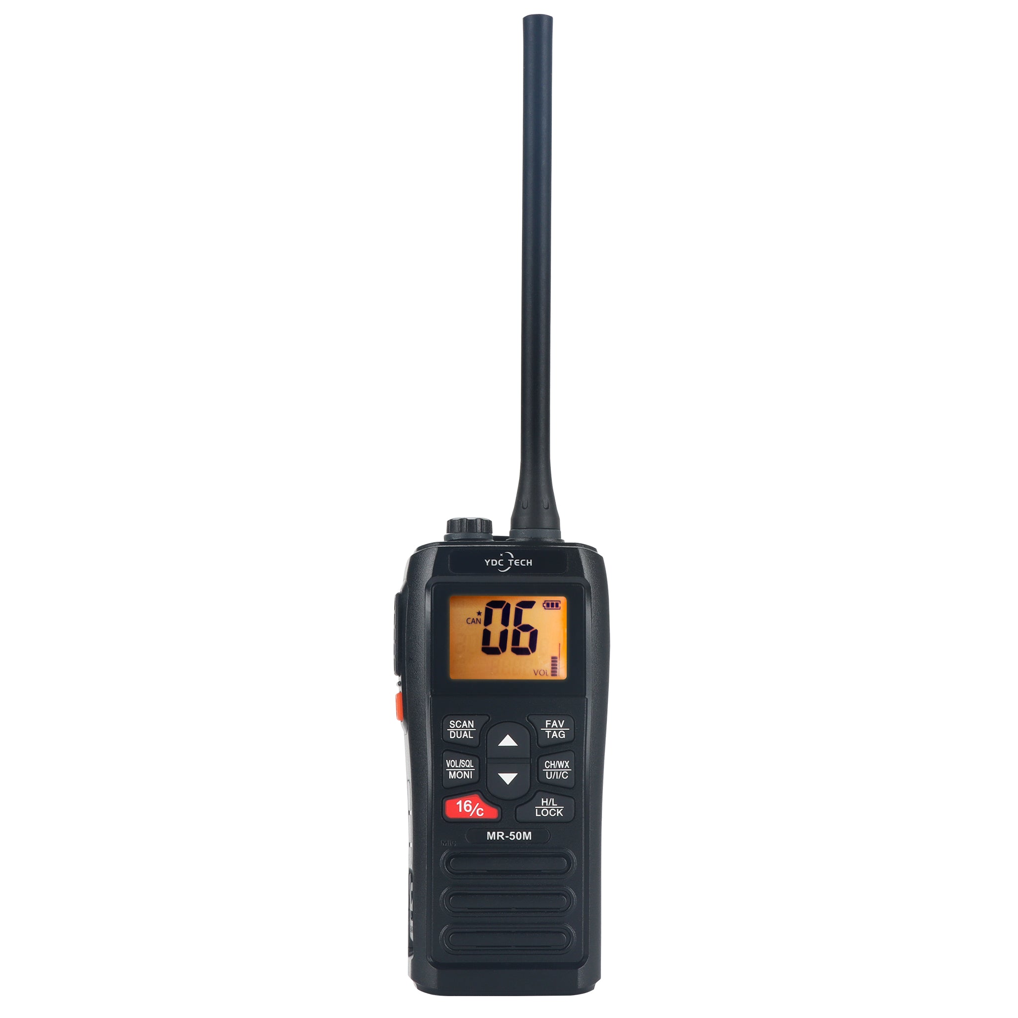 YDC TECH® MR-50M Handheld Waterproof VHF Marine Radio, Long Range, USB Charging, Floating, IPX7 Waterproof