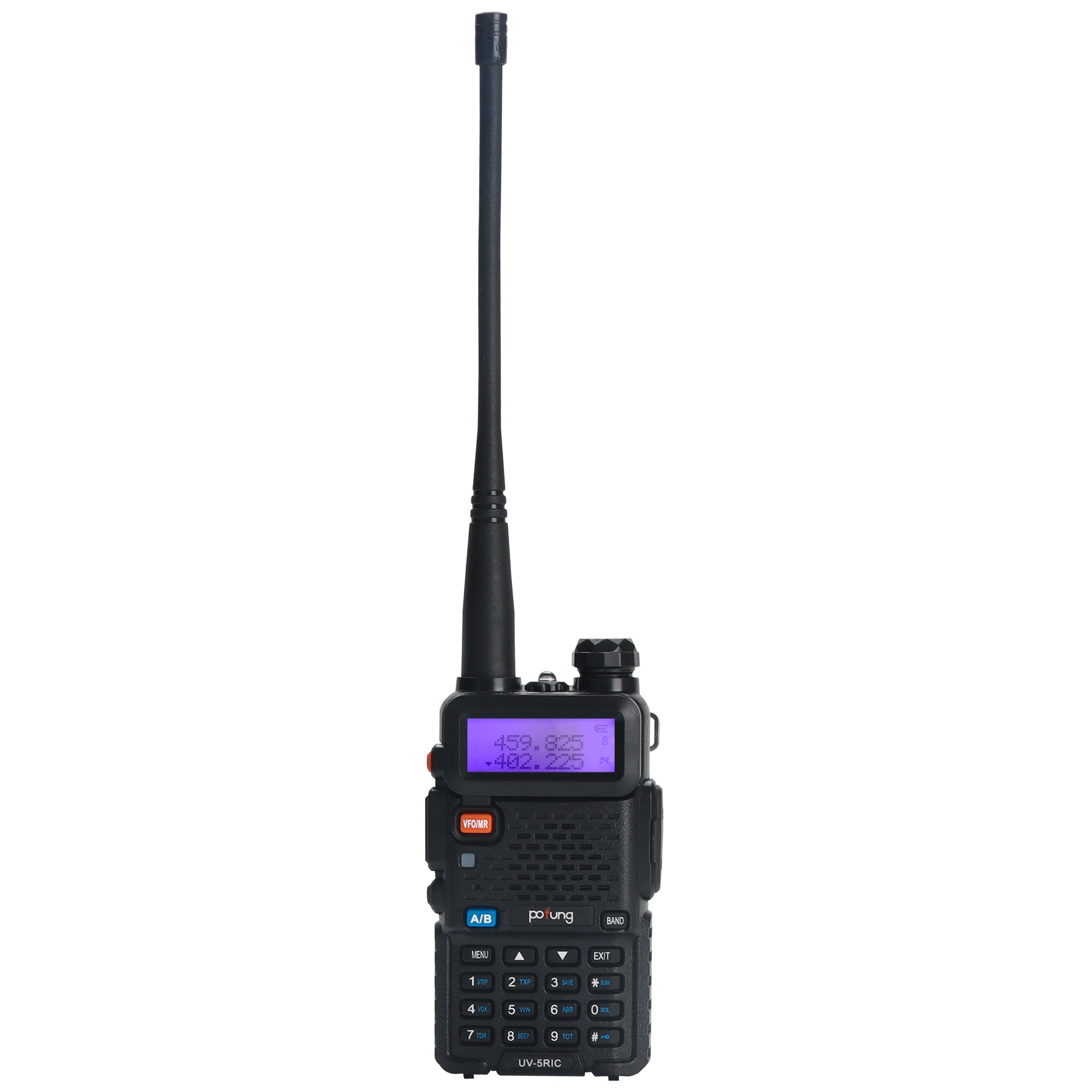 POFUNG BAOFENG UV-5RIC VHF 144-148 MHZ UHF 430-450 MHZ DUAL BAND TWO WAY HAM RADIO - Classic Black