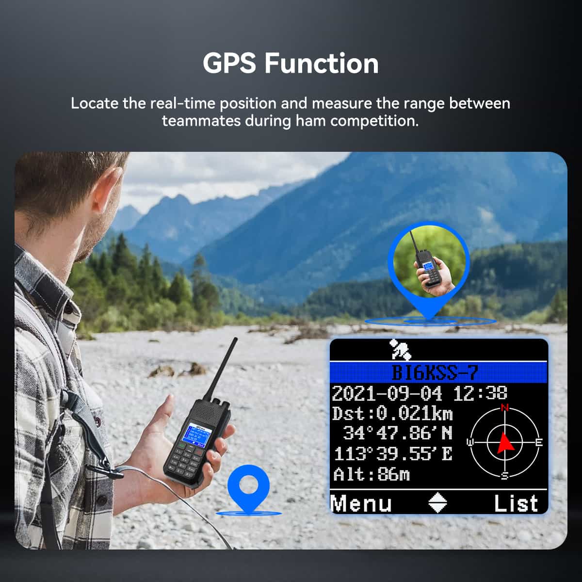 Retevis Ailunce H1 6W GPS APRS Dual Band DMR Amateur Ham Radio