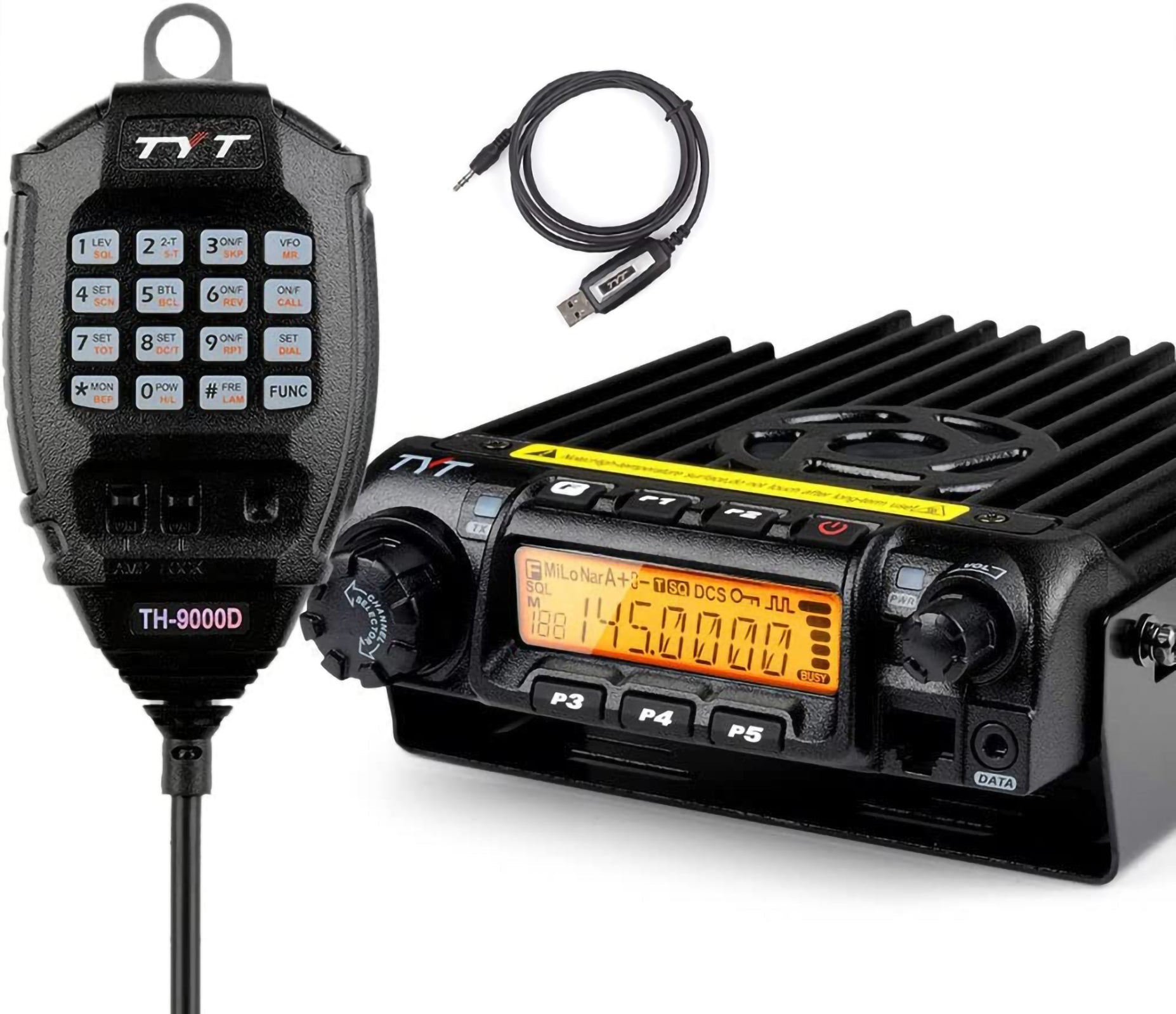 TYT TH-9000D Plus Mobile car radio vhf 144-148mh 65w 200 channels vehicle transceiver(ic certification id: 10337a-th-9000dv)