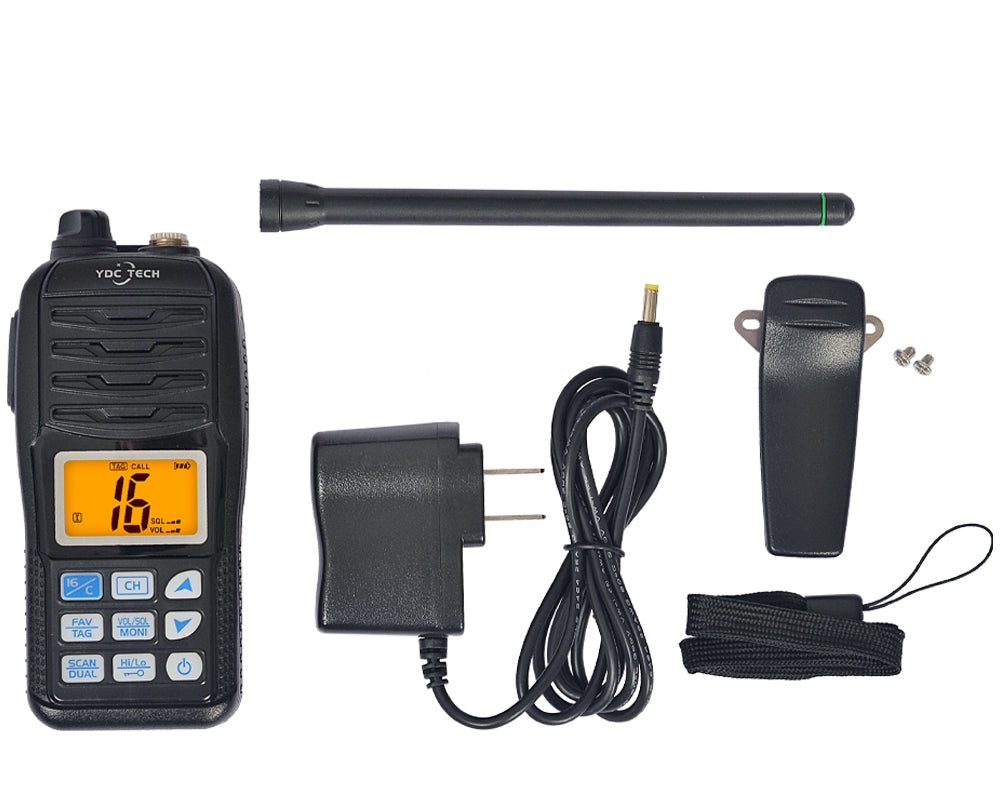 YDC TECH® MR-36M Handheld Waterproof VHF Marine Radio