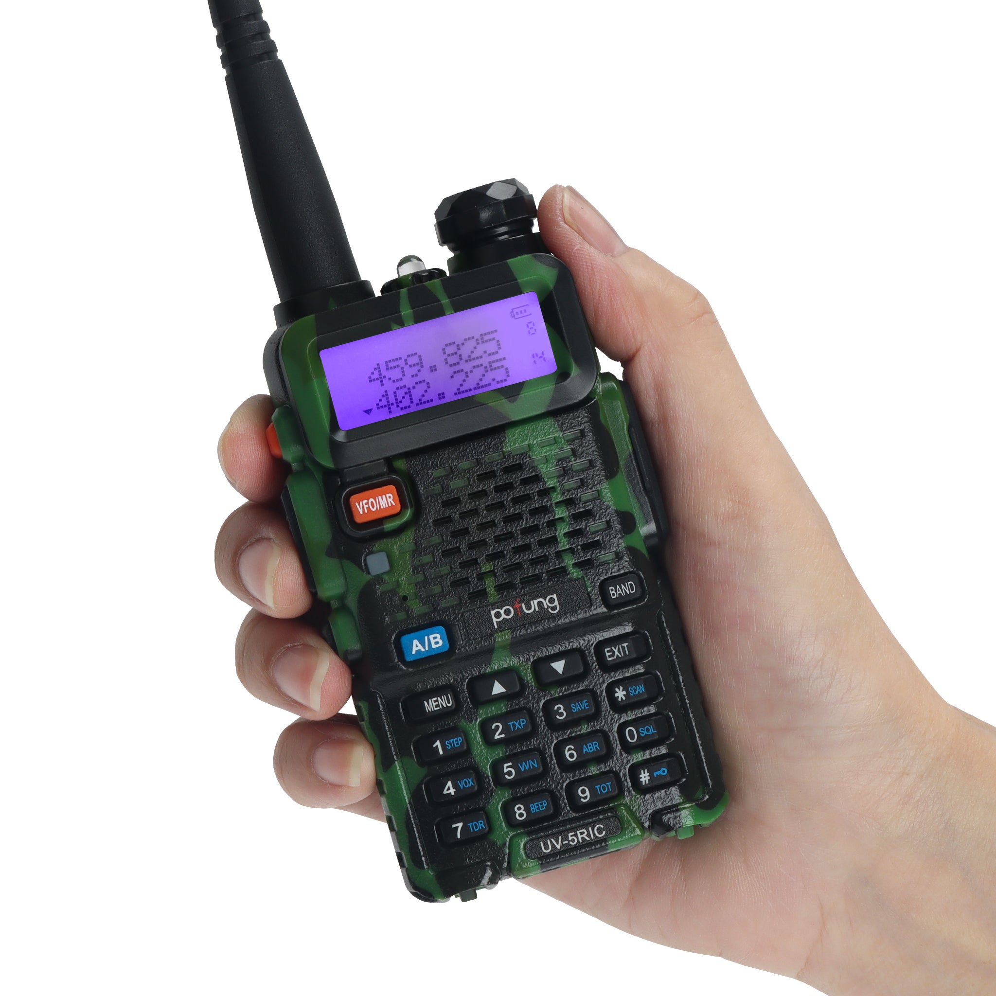 Pofung BaoFeng UV-5RIC VHF 144-148 MHz UHF 430-450 MHz Dual Band Two Way Ham Radio - Camouflage