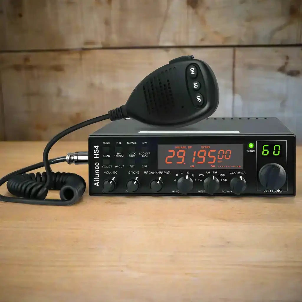 Retevis HS4 (Quad 5 AT-5555) 10+ Meter Mobile CB Style Amateur Ham Radio - 2024 Version With CTCSS/DCS