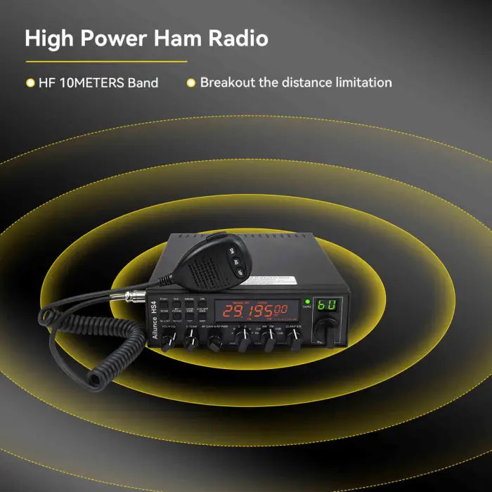 Retevis HS4 (Quad 5 AT-5555) 10+ Meter Mobile CB Style Amateur Ham Radio - 2024 Version With CTCSS/DCS